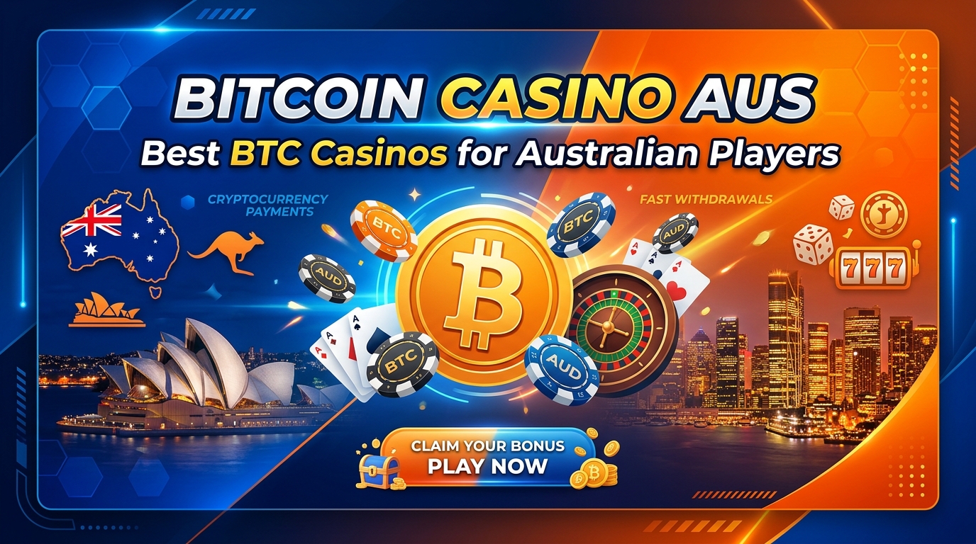 Bitcoin cryptocurrency symbol with casino elements